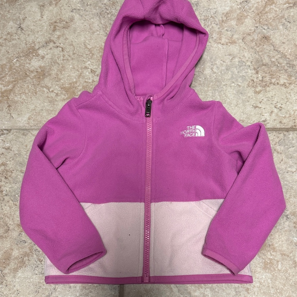 The North Face Kids' Two-Tone Pink Fleece Hoodie